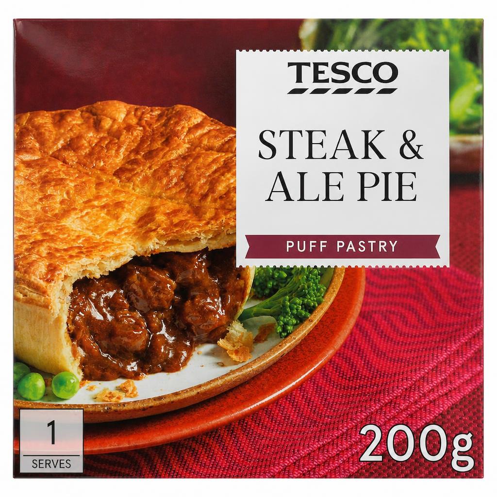 Tesco Steak & Ale Puff Pie 200G