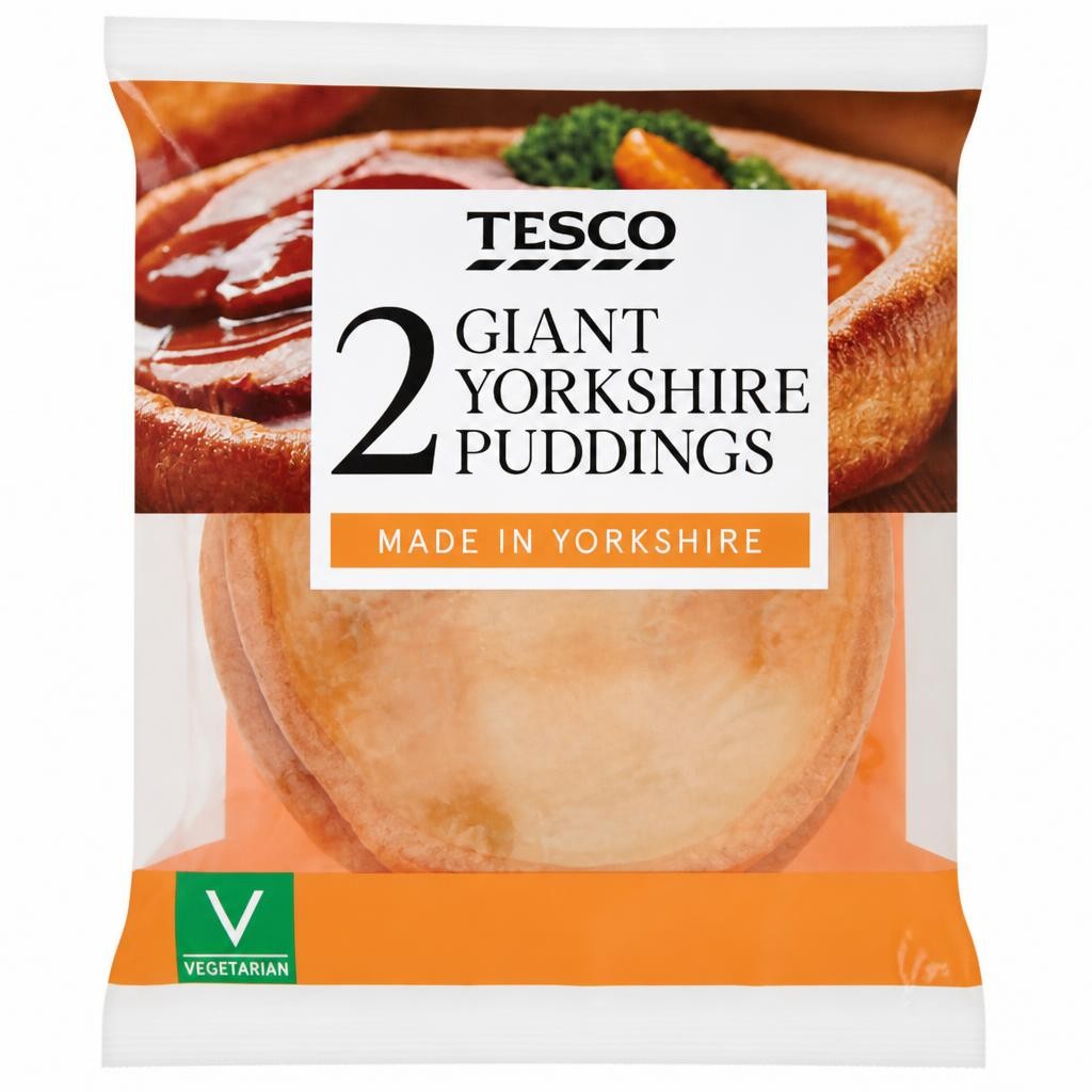 Tesco 2 Giant Yorkshire Puddings 220G