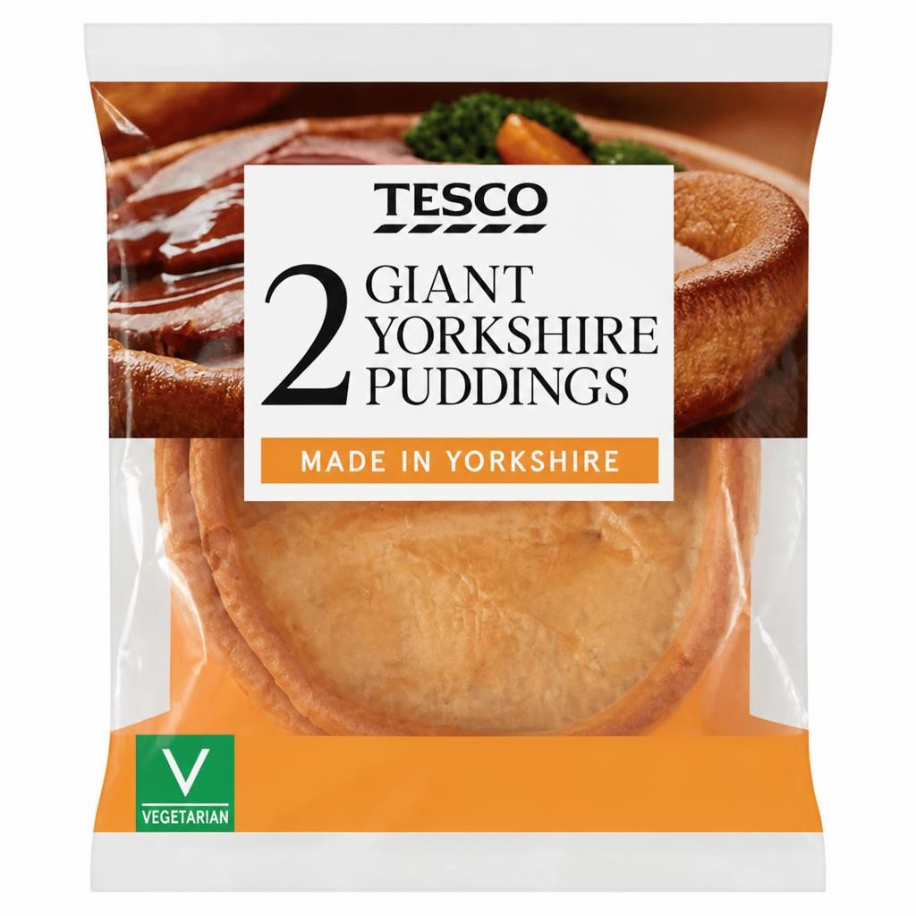 Tesco 2 Giant Yorkshire Puddings 220G