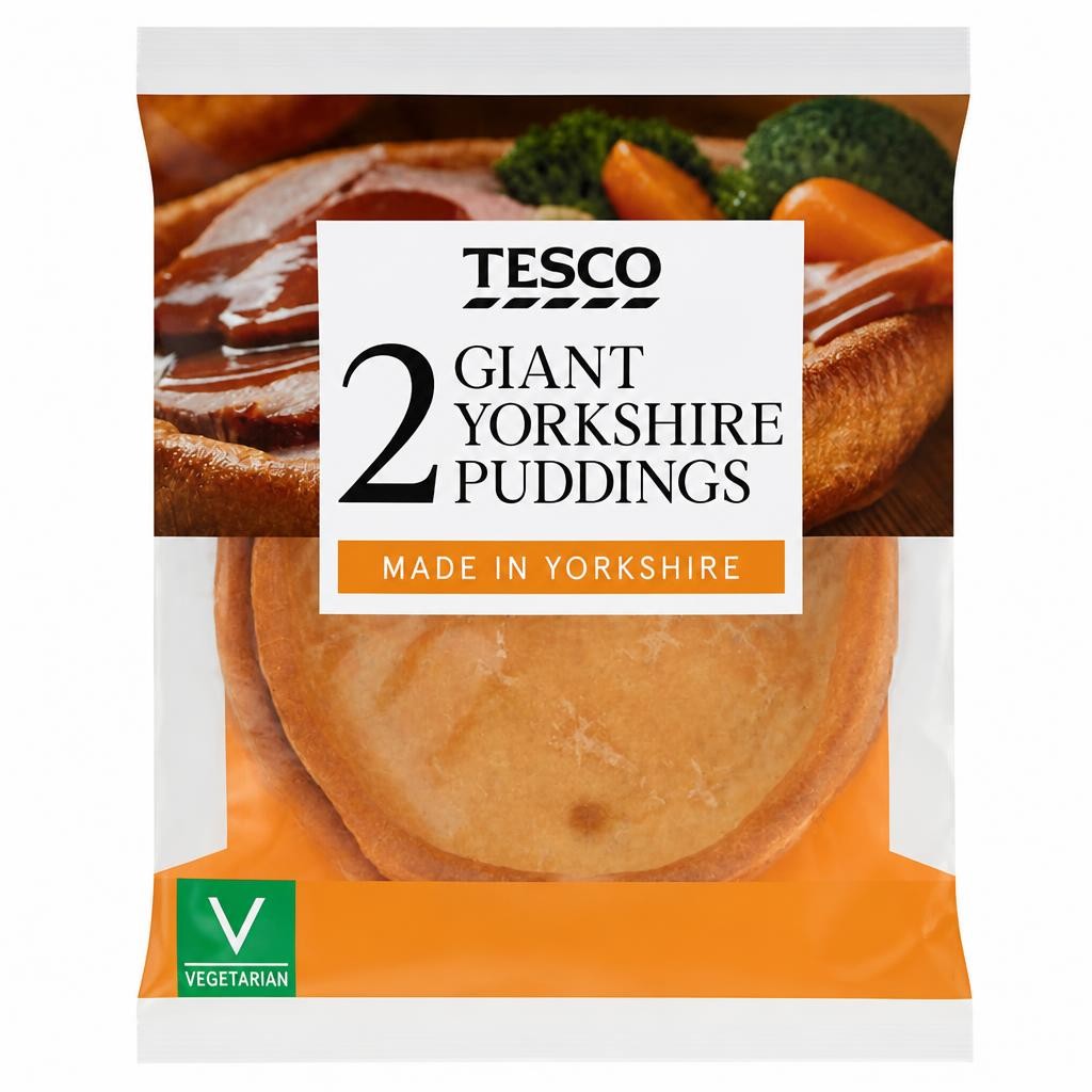Tesco 2 Giant Yorkshire Puddings 220G