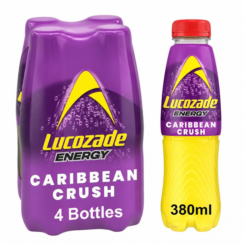 Lucozade Energy Drink Caribbean Crush 4 x 380ml