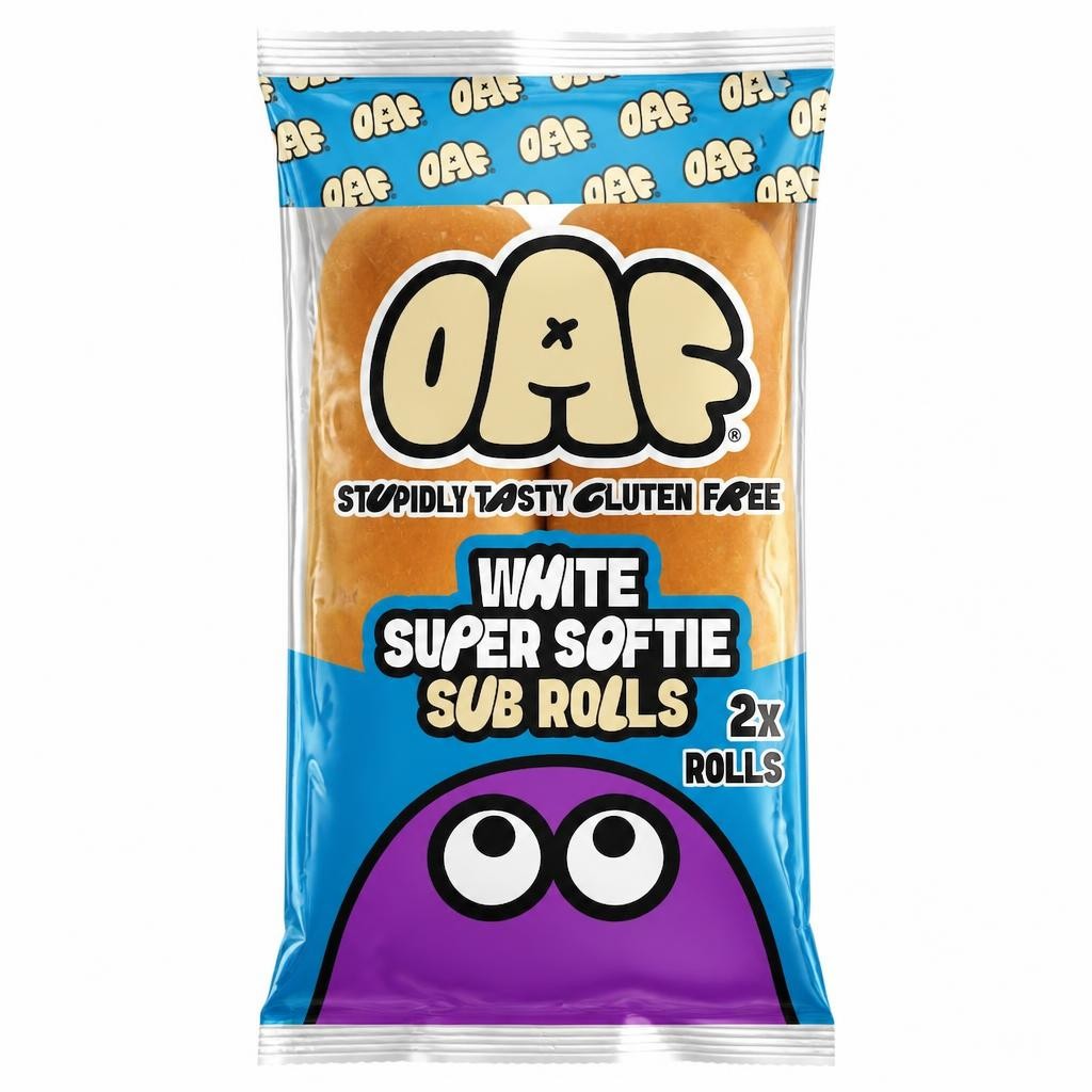 JUVELA OAF Gluten Free White Super Softie 2 Sub Rolls