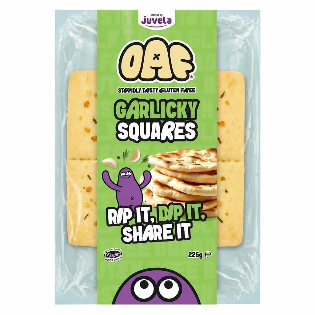 Juvela OAF Gluten Free Garlicky Squares 225g 