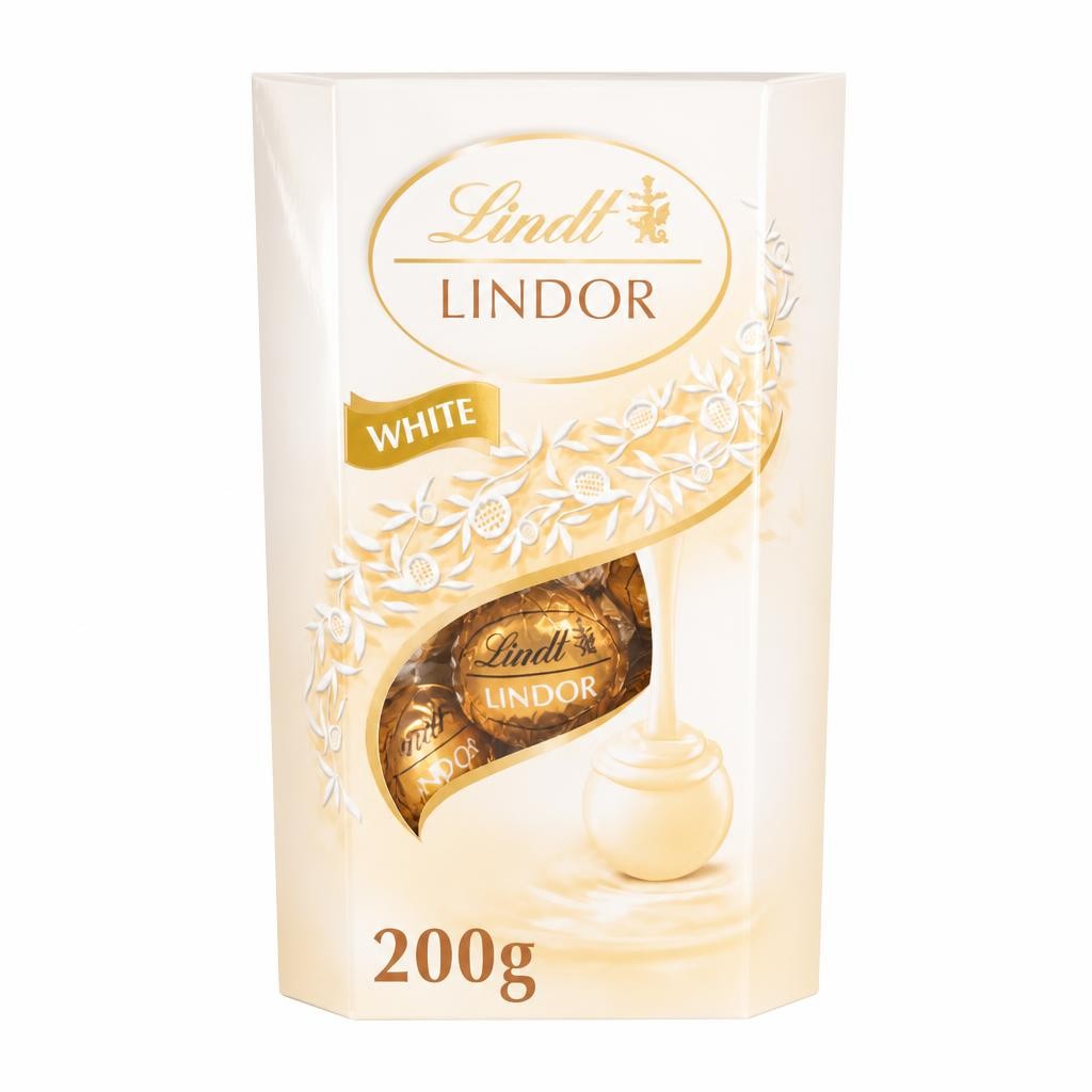 Lindt Lindor White Chocolate Truffles Box 200g