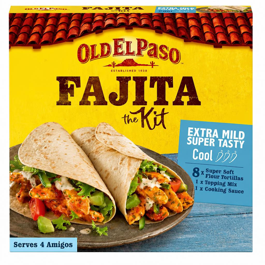 Old El Paso Extra Mild Fajita Dinner Kit 476G