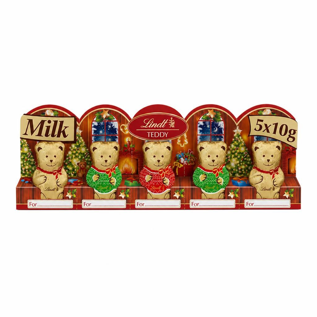 Lindt Teddy Perforated 5 Pack 50G