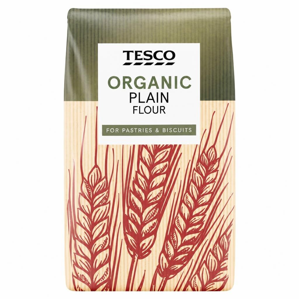 Tesco Organic Plain Flour 1Kg