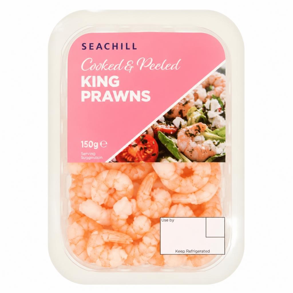 Seachill Cooked& Peeled King Prawns 150G
