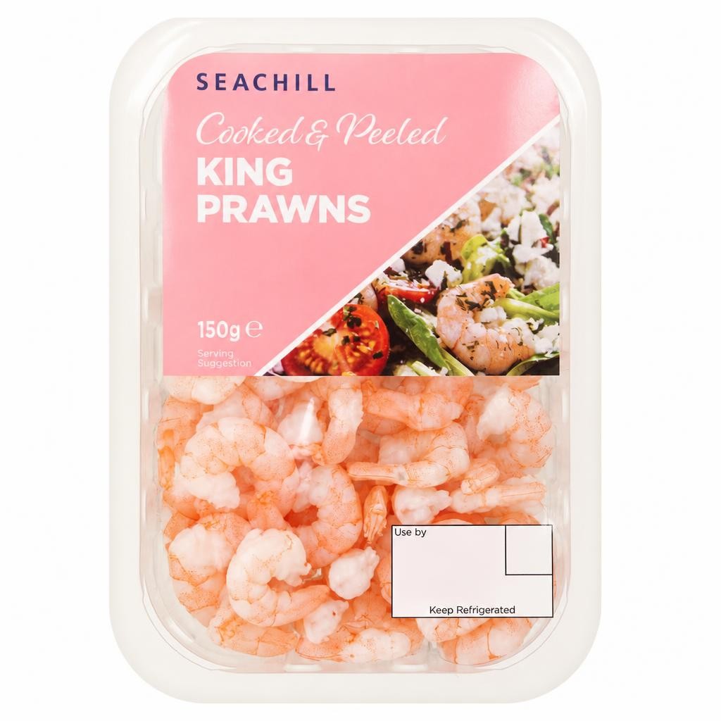 Seachill Cooked& Peeled King Prawns 150G
