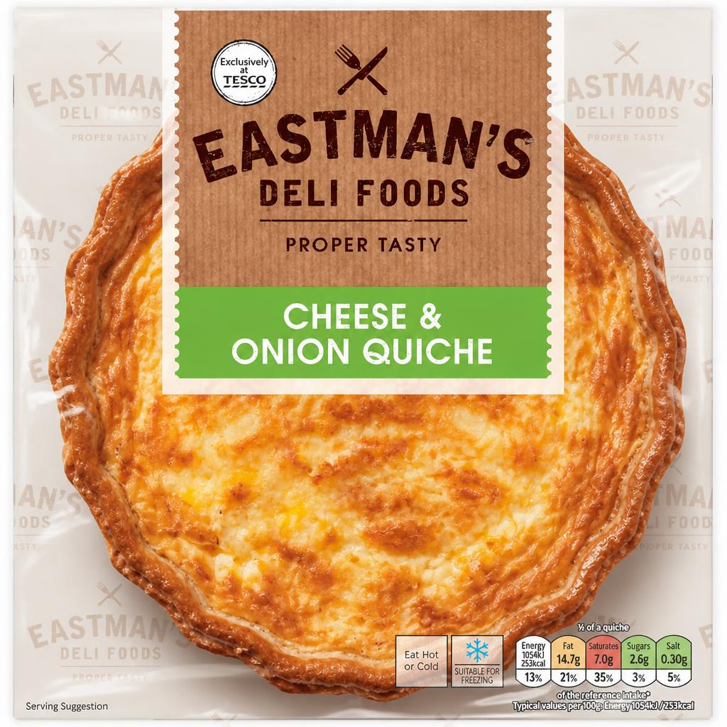Eastmans Cheese & Onion Quiche 400G
