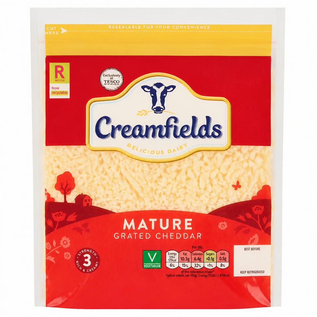 Creamfields Mature Grated Cheddar 250g