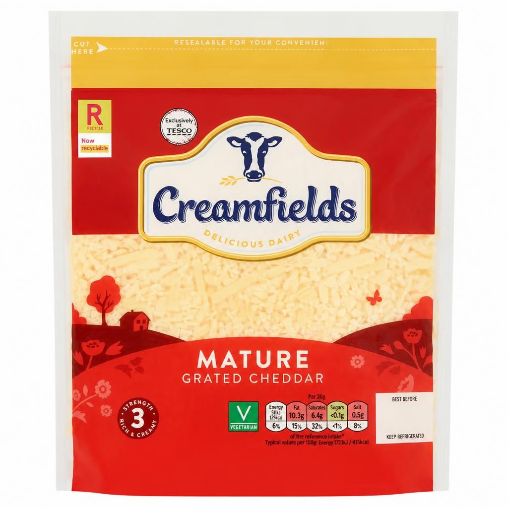 Creamfields Mature Grated Cheddar 250g