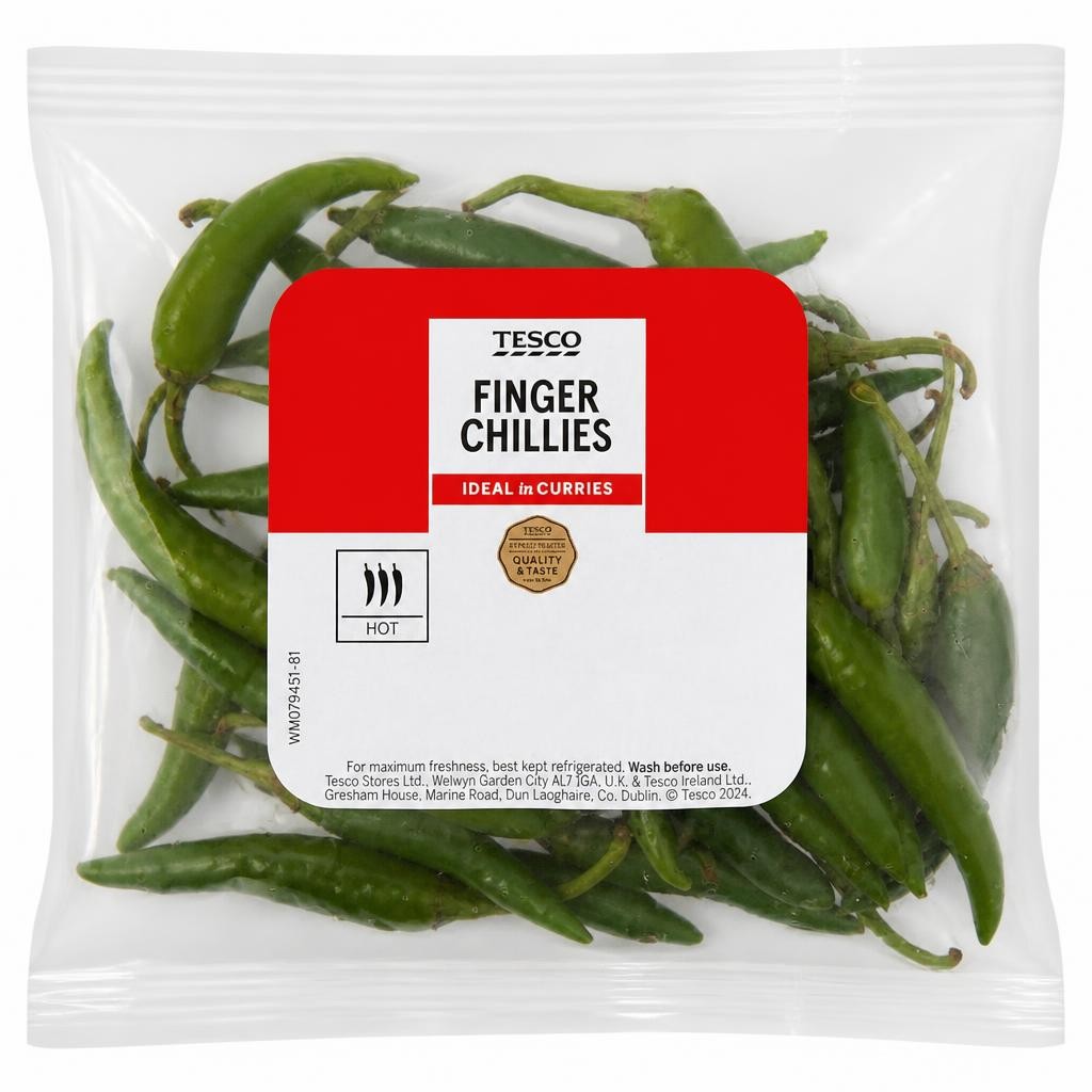 Tesco Finger Chillies 80G