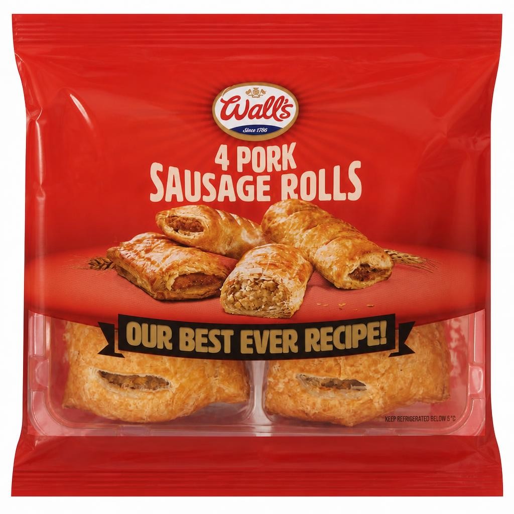 Walls 4 Hearty Sausage Rolls 220G