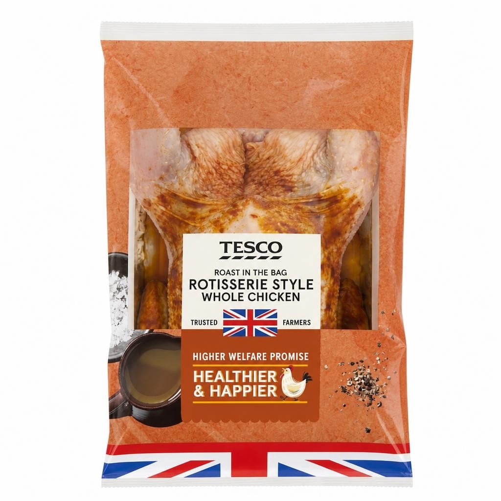 Tesco Roast In The Bag Rotisserie Style Whole Chicken 1.5Kg
