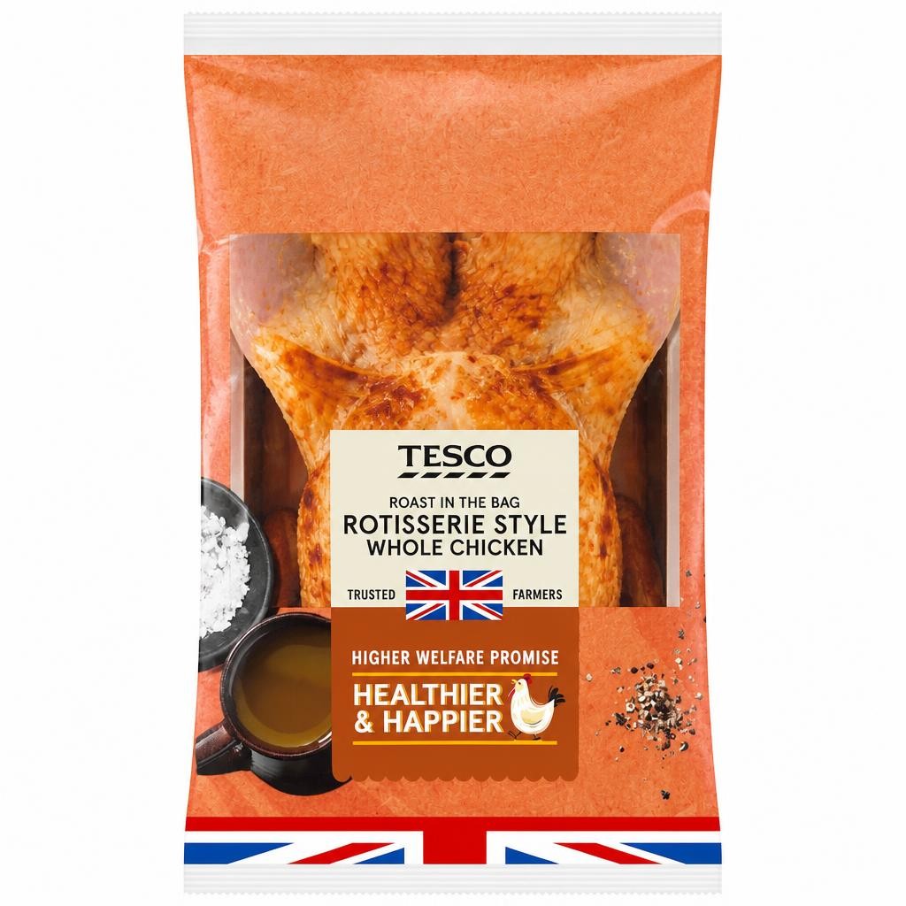 Tesco Roast In The Bag Rotisserie Style Whole Chicken 1.5Kg