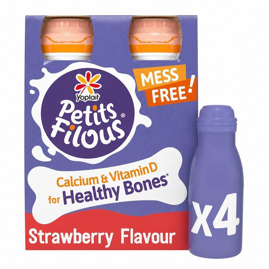 Petits Filous Strawberry Drinking Yogurt 4 x 100g
