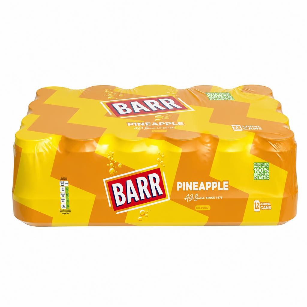 Barr Pineapple No Sugar 24 x 330ml