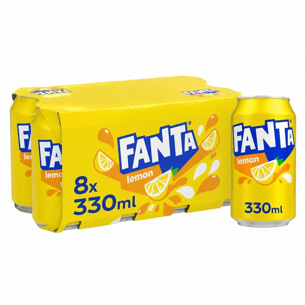 Fanta Lemon Soft Drink Cans 8 x 330 mL