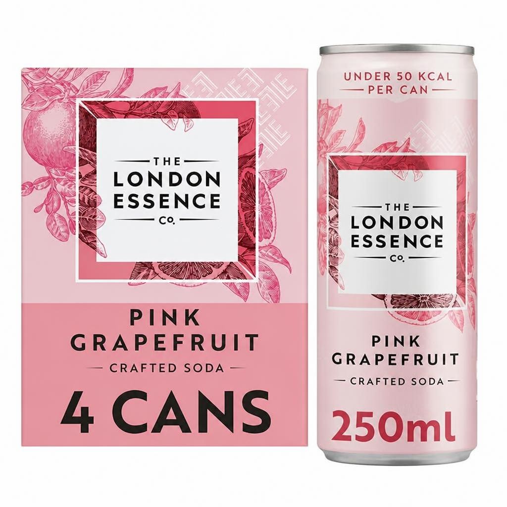 London Essence Pink Grapefruit Soda 4 x 250ml