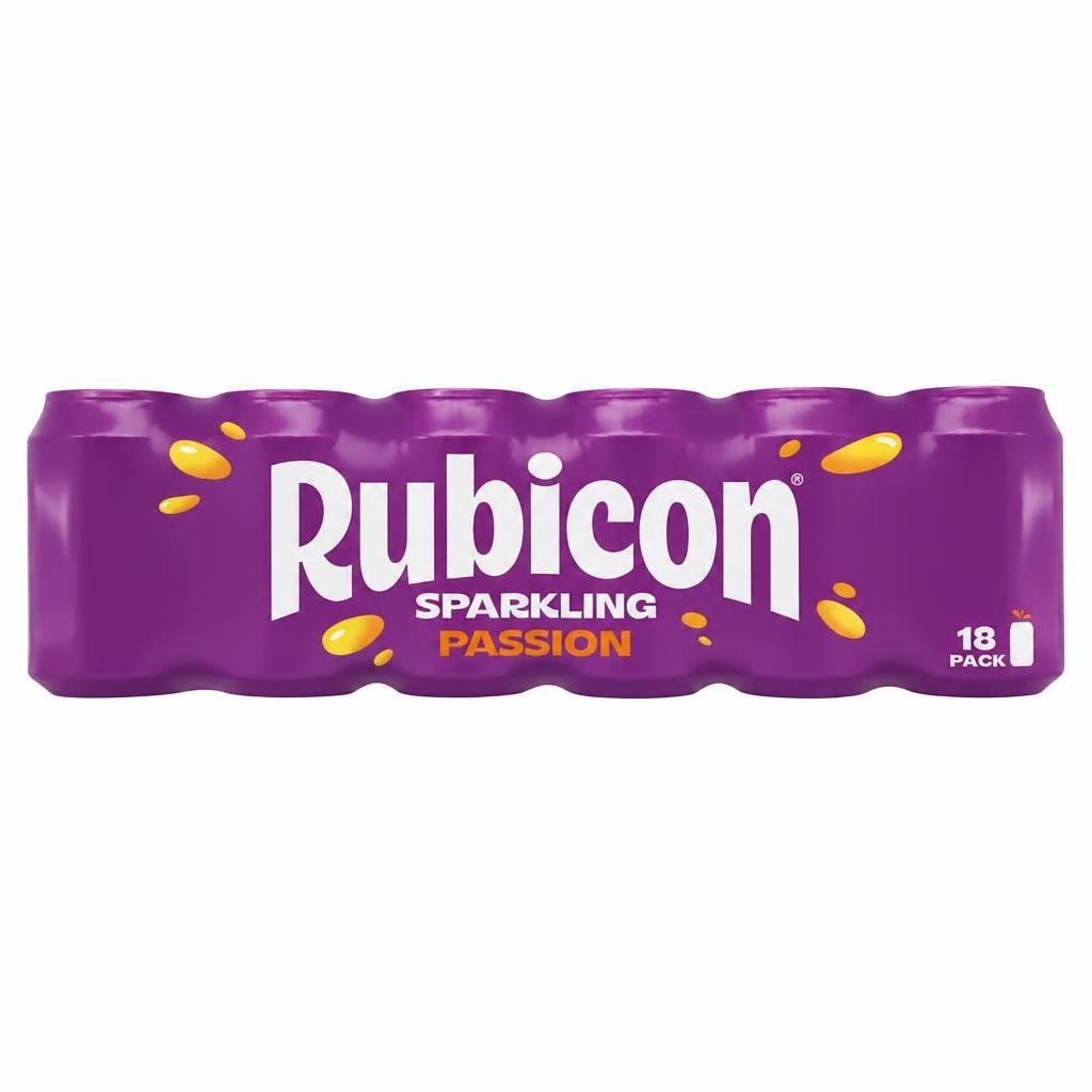 Rubicon Sparkling Passion Fruit Juice 18x330ml