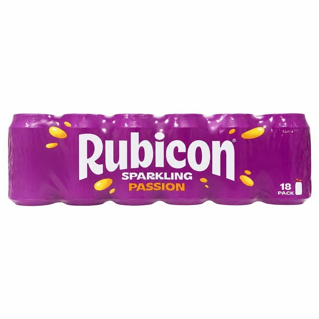 Rubicon Sparkling Passion Fruit Juice 18x330ml