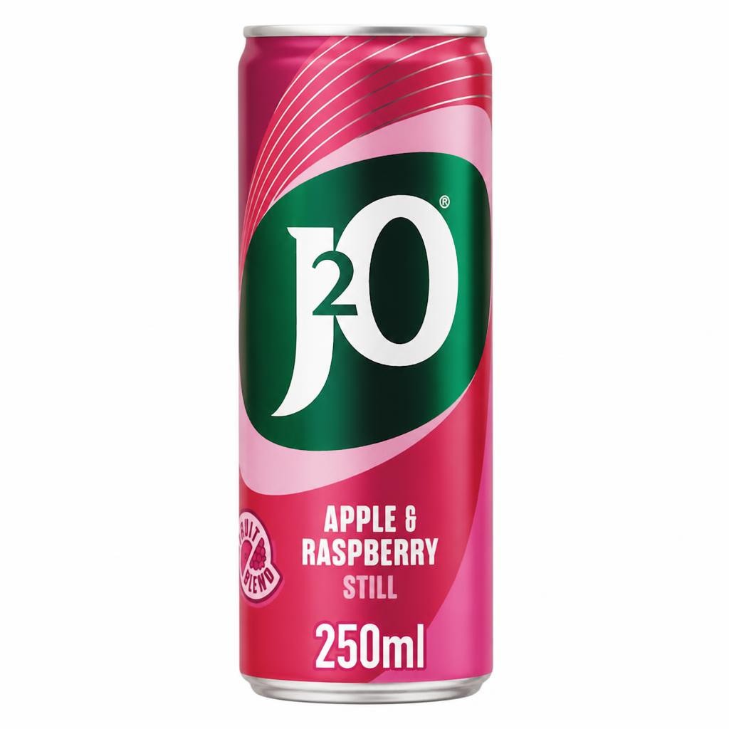 J2O Apple & Raspberry Cans 4 x 250ml