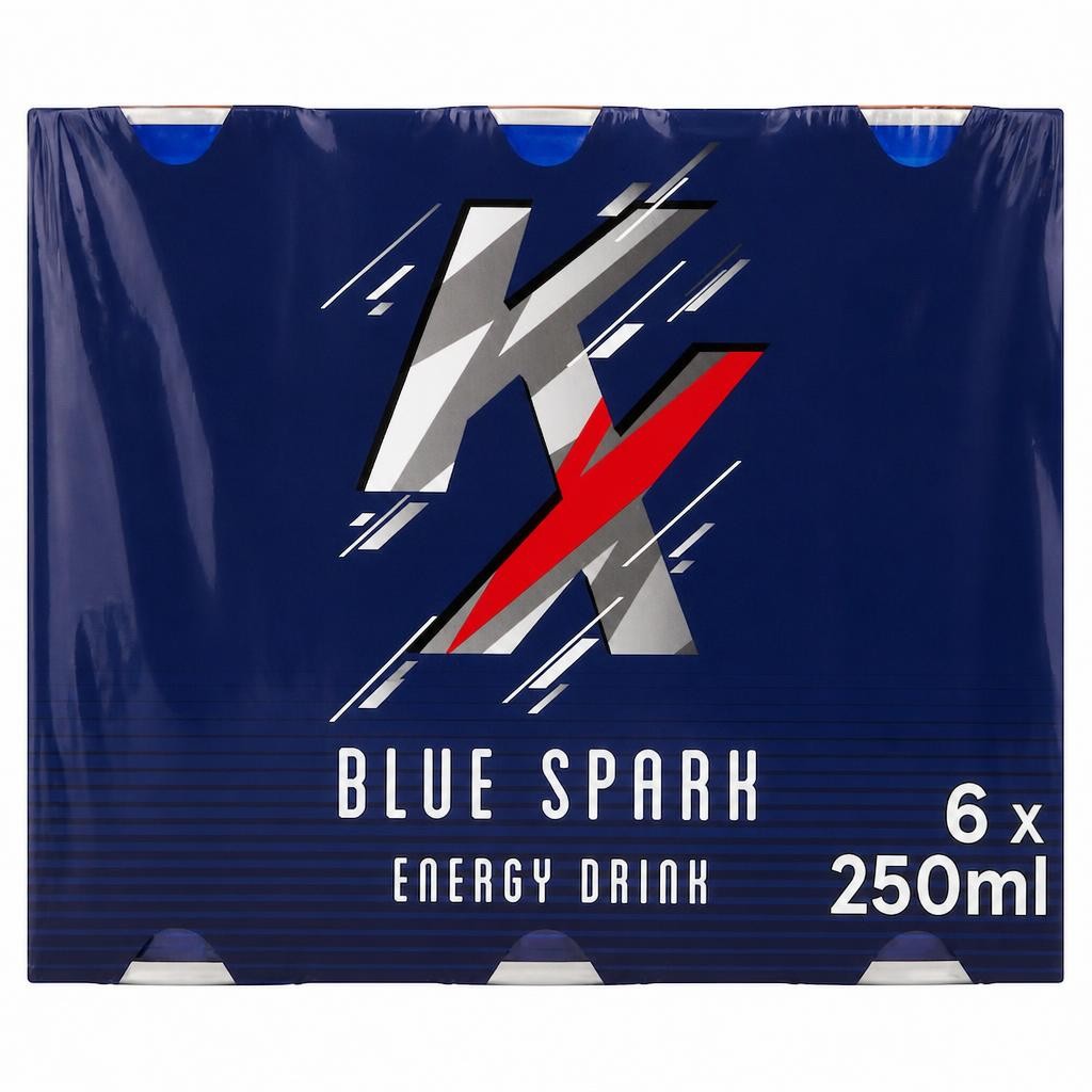 KX Blue Spark Energy Drink 6 x 250ml
