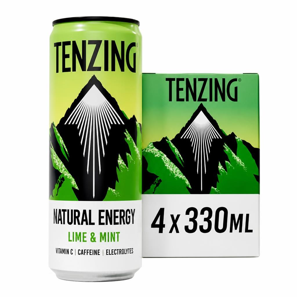 Tenzing Natural Energy Drink - Lime & Mint 4 x 330ml