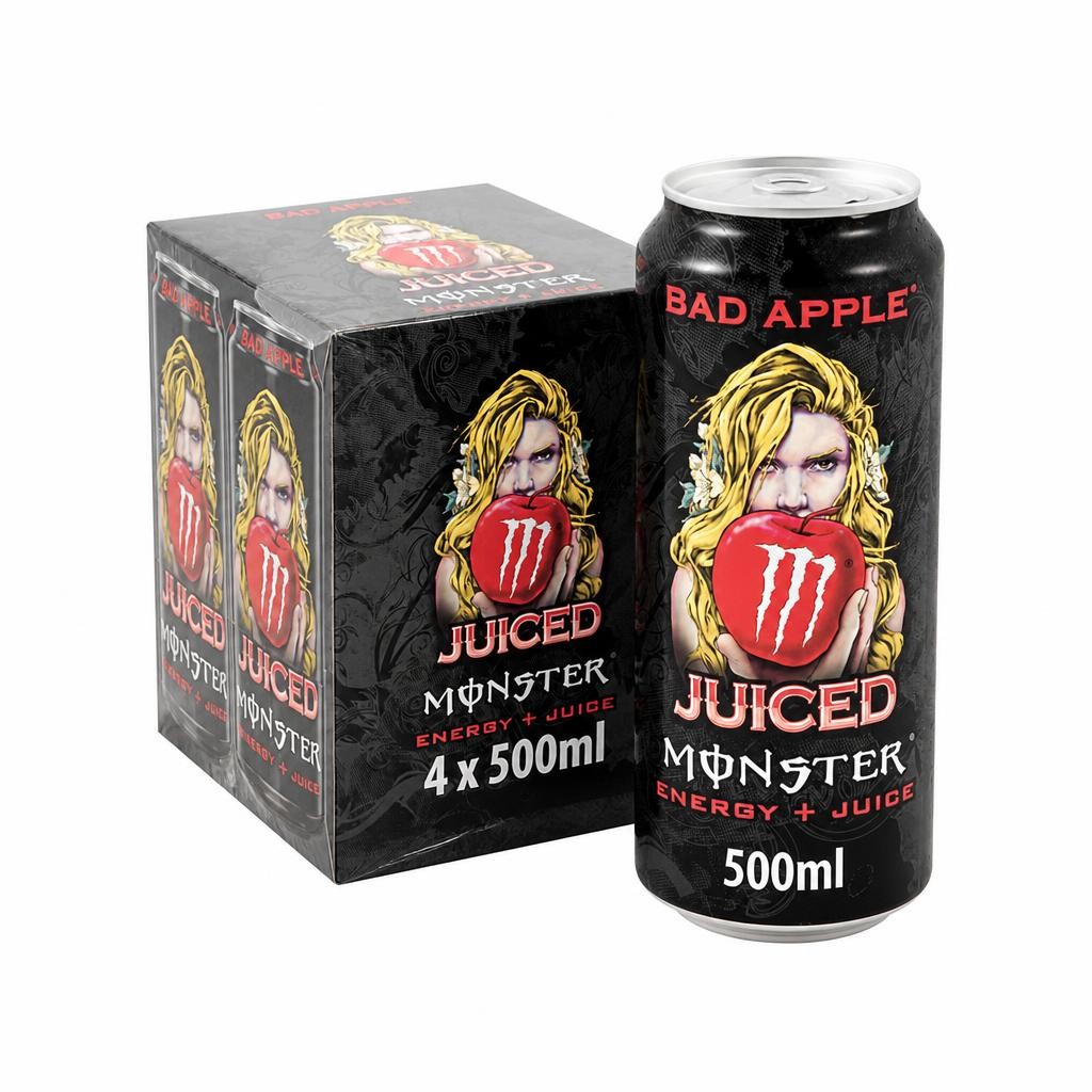 Monster Juiced Energy Drink - Bad Apple 4 x 500ml