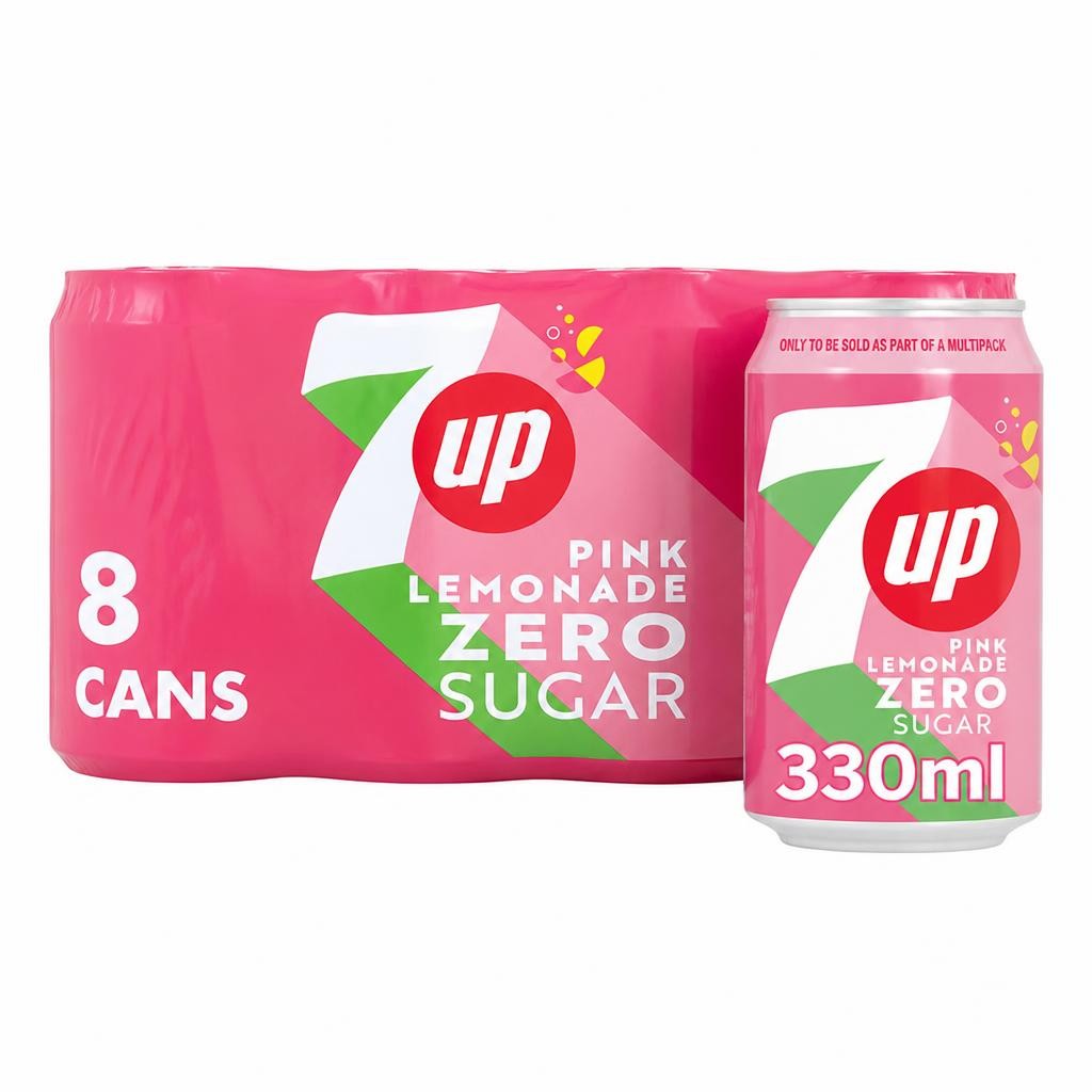 7 UP Pink Lemonade Soft Drink 8 x 330ml