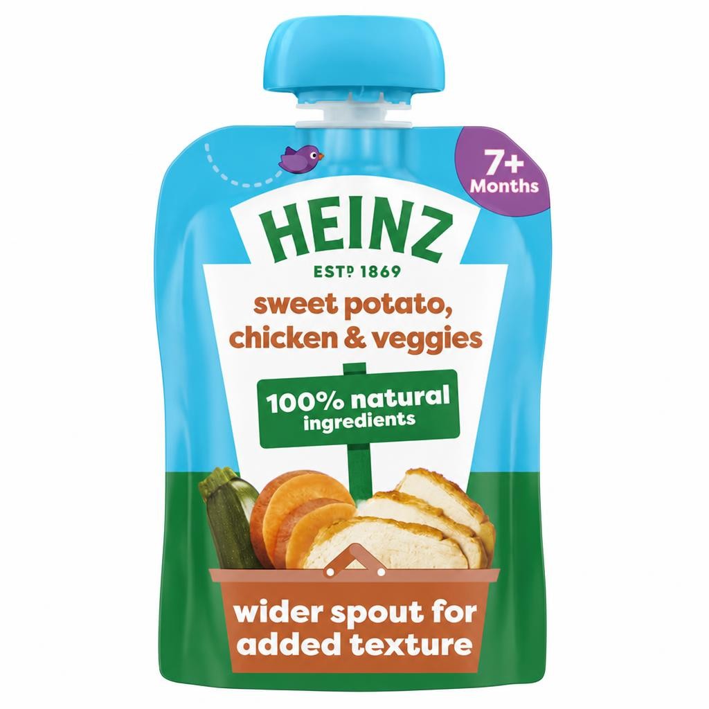 Heinz Sweet Potato, Chicken & Veggies Pouch Baby Food 130g