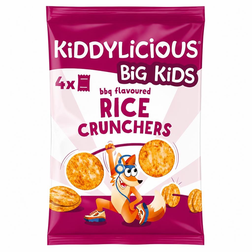 Kiddylicious Big Kids BBQ Rice Crunchers 4x15g