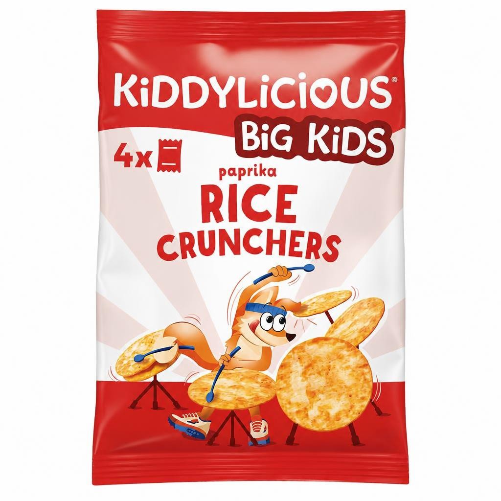 Kiddylicious Big Kids Paprika Rice Crunchers 4x15g