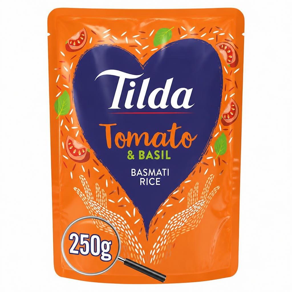 Tilda Sun Dried Tomato & Basil Basmati Rice 250G