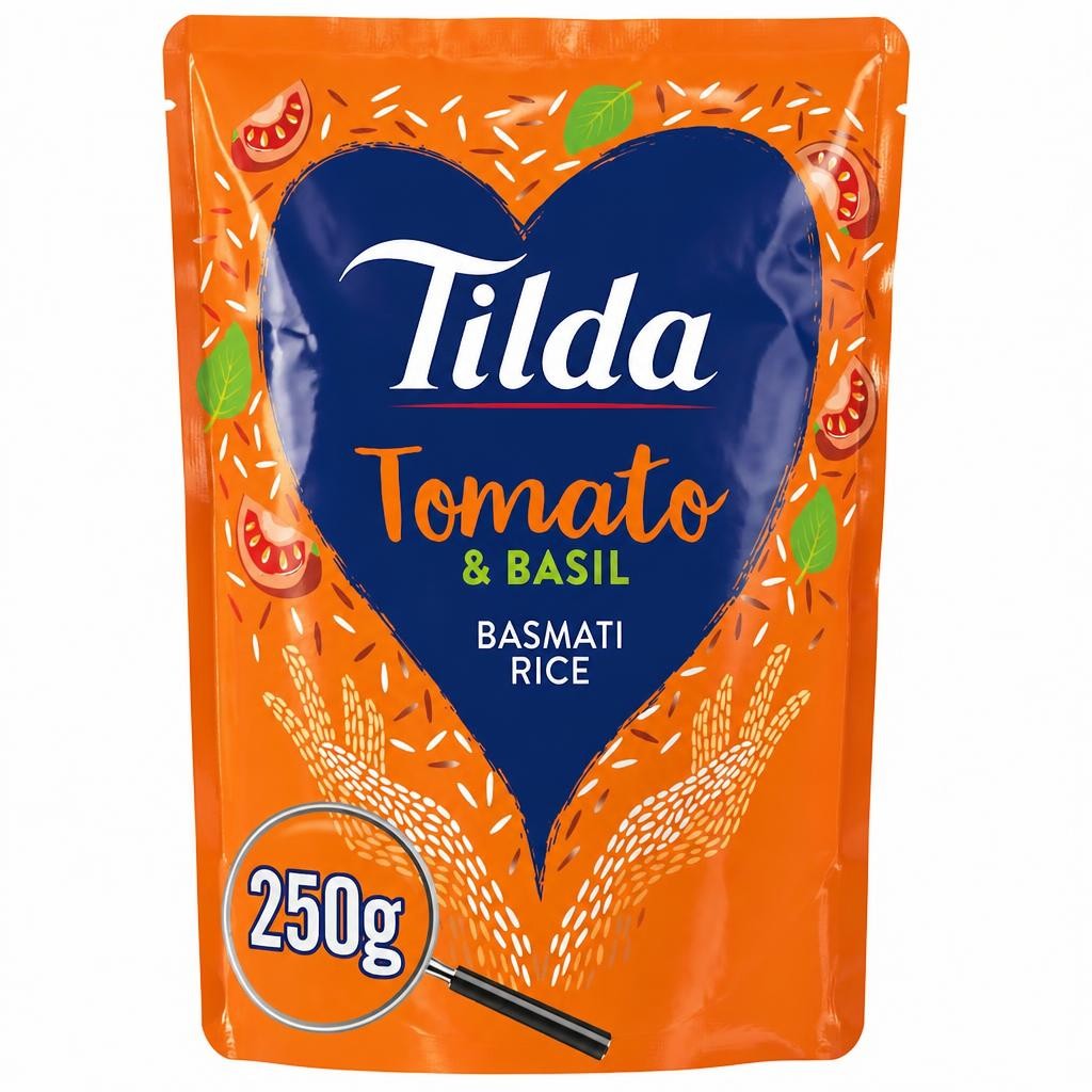 Tilda Sun Dried Tomato & Basil Basmati Rice 250G