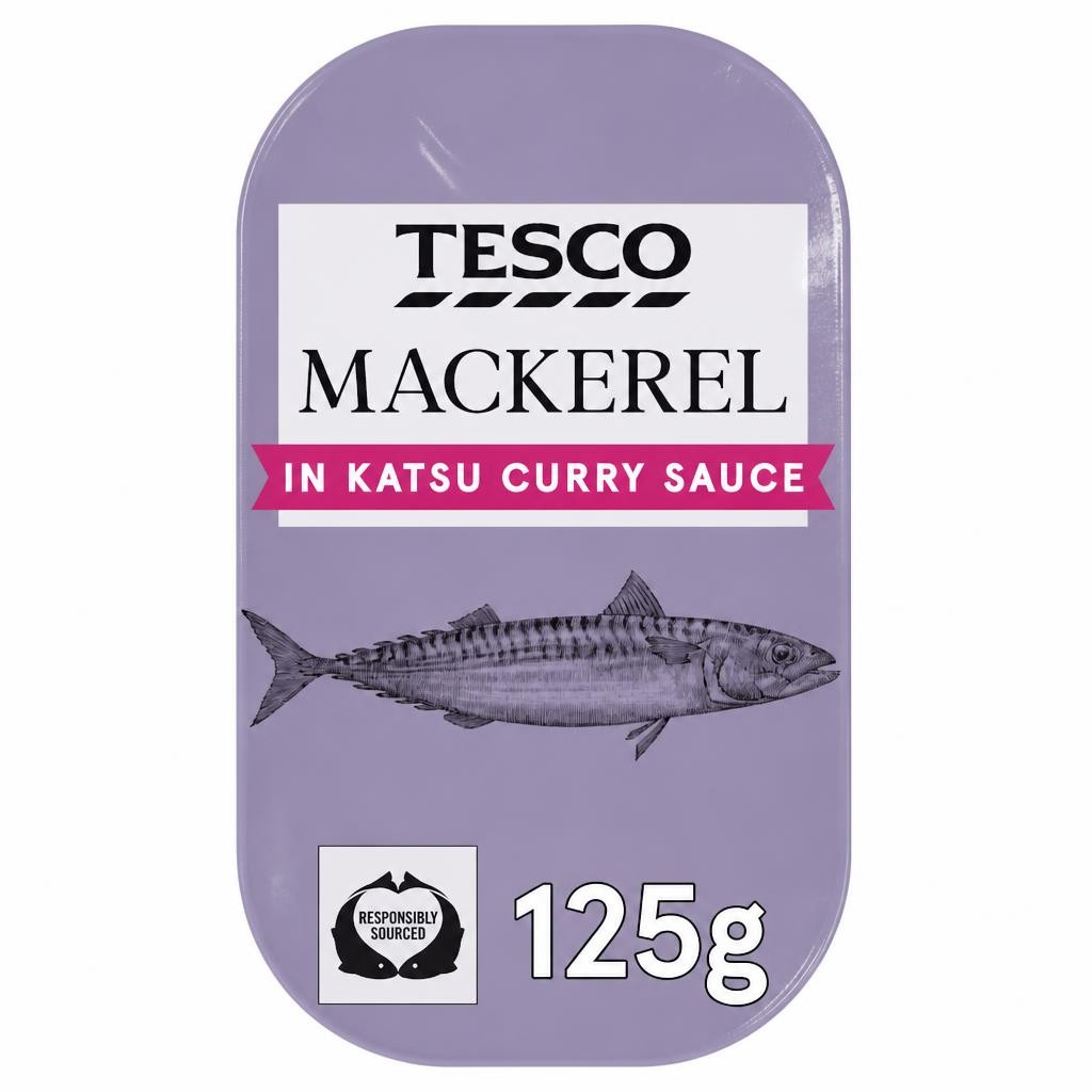 Tesco Mackerel In Katsu Curry Sauce 125G