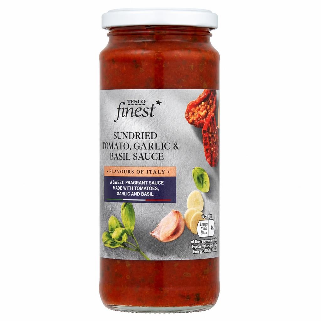 Tesco Finest Sun Dried Tomato Garlic & Basil Sauce 340G