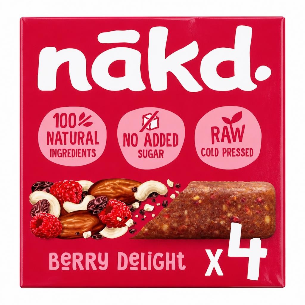 Nakd Berry Delight Raw Fruit & Nut Bar 4x35g