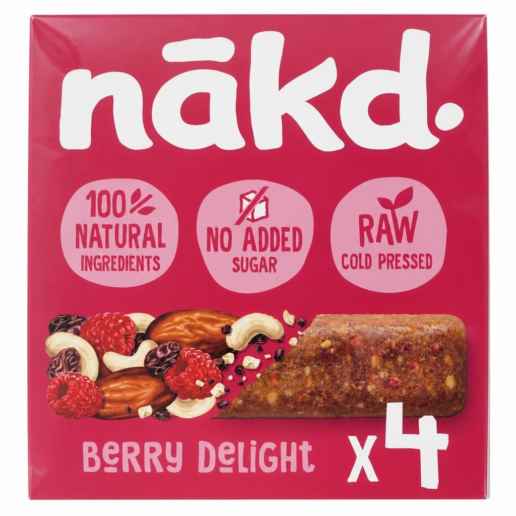 Nakd Berry Delight Raw Fruit & Nut Bar 4x35g