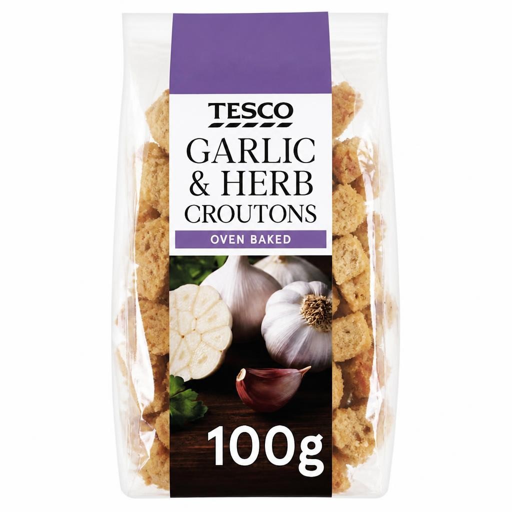 Tesco Garlic & Herb Croutons 100G