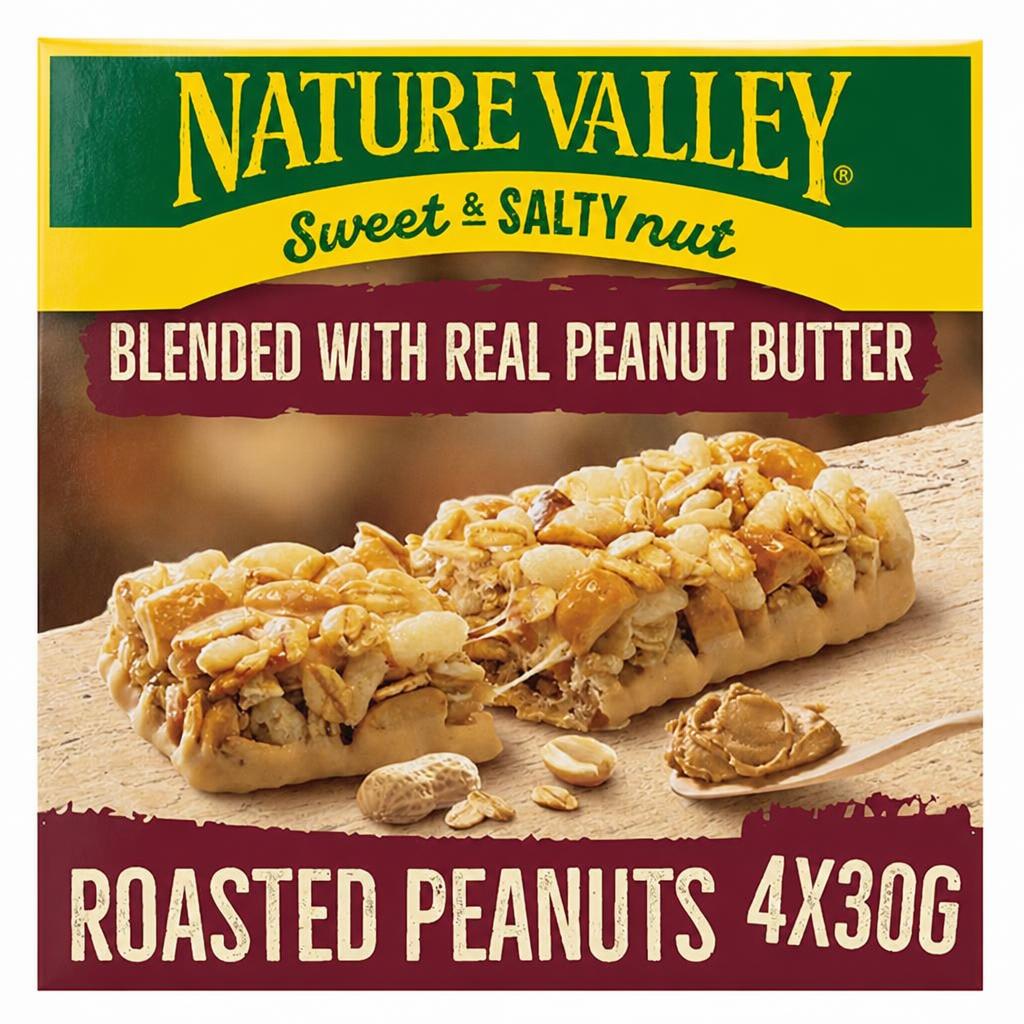 Nature Valley Sweet & Salty Nut Roasted Peanuts Bars 4 x 30g (120g)