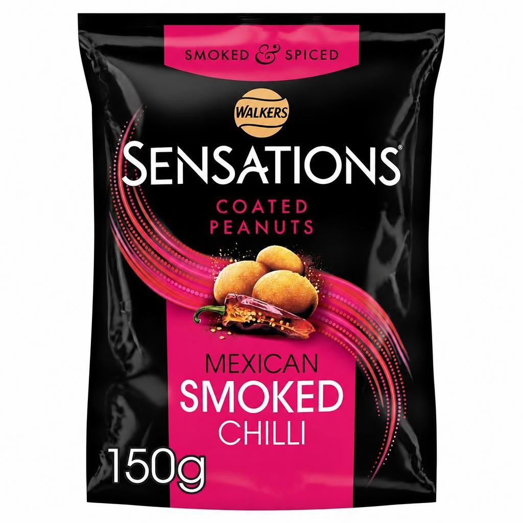 Walkers Sensations Coated Peanuts Smoked Chilli Sharing Bag 150g