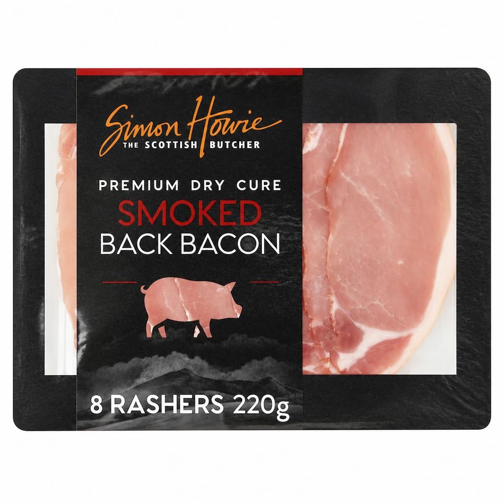 Simon Howie Drycure Smoked Back Bacon 220G(L)