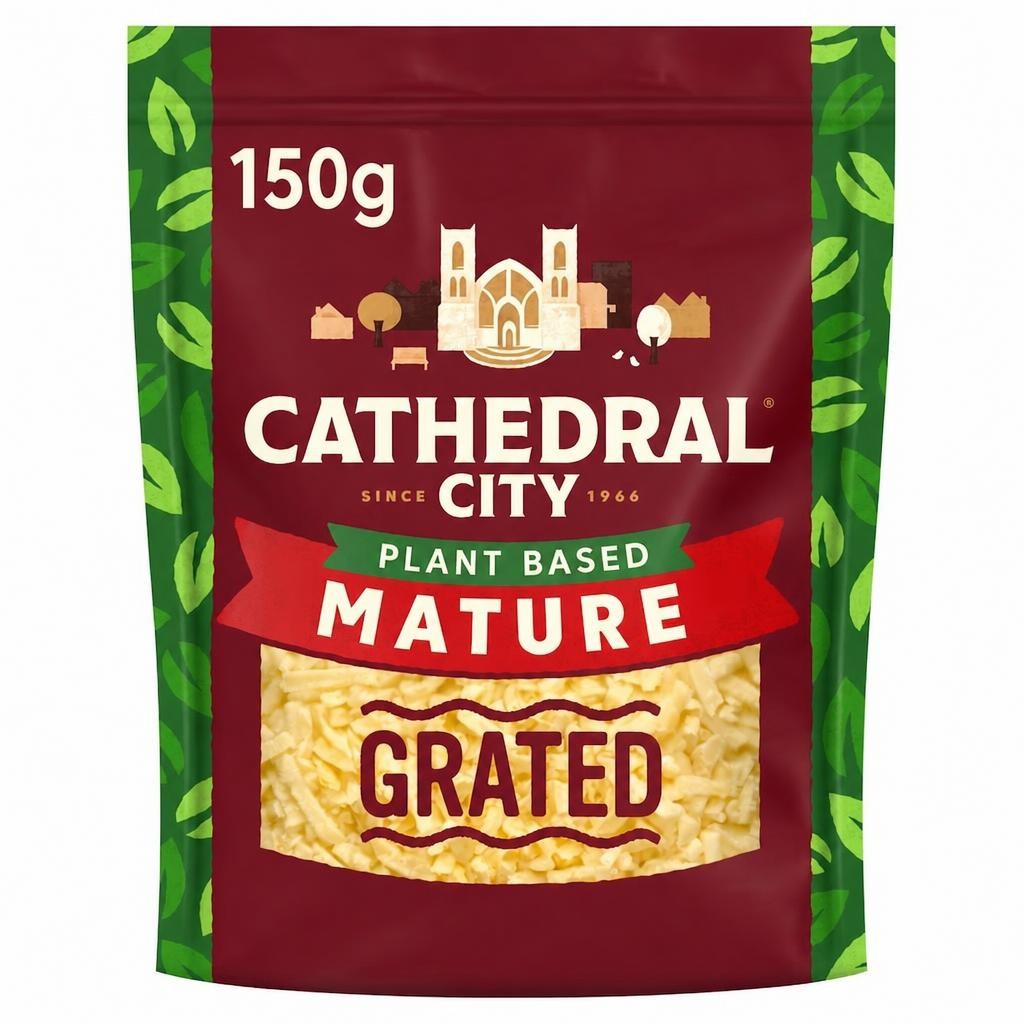 Cathedral City Plant Based Mature Cheddar Cheese Flavour Vegan Grated 150g