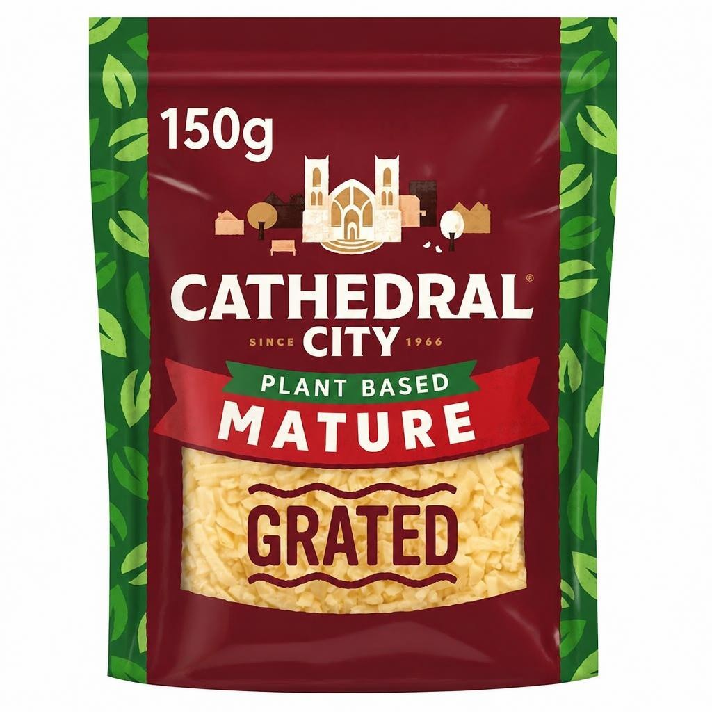 Cathedral City Plant Based Mature Cheddar Cheese Flavour Vegan Grated 150g