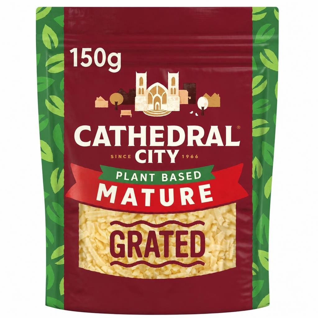 Cathedral City Plant Based Mature Cheddar Cheese Flavour Vegan Grated 150g