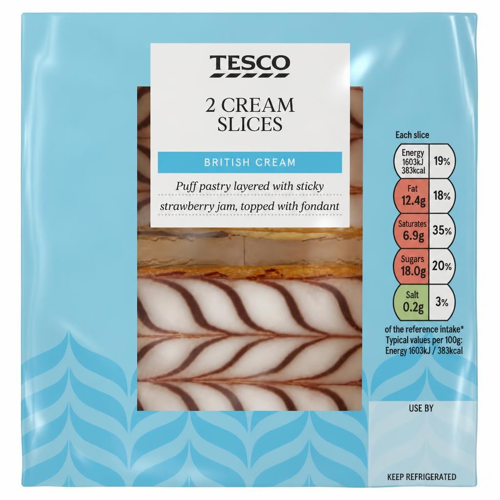 Tesco 2 Cream Slices