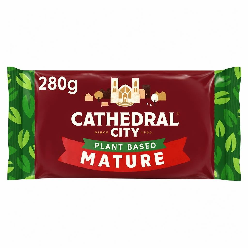 Cathedral City Plant Based Mature Cheddar Cheese Flavour Vegan Block 280g