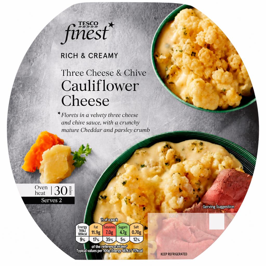 Tesco Finest Three Cheese & Chive Cauliflower Cheese 350G